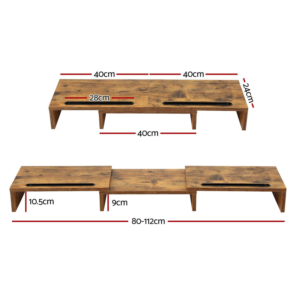 Artiss Dual Monitor Stand Riser - view 02