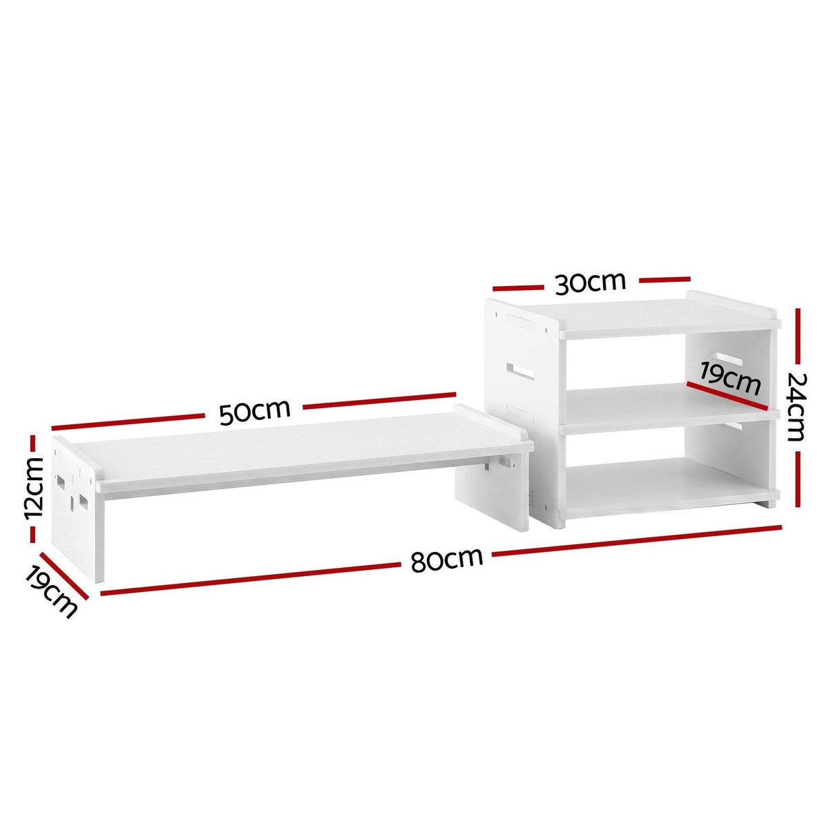 Modular Monitor Stand + 3-Tier Desk Organiser - view 02